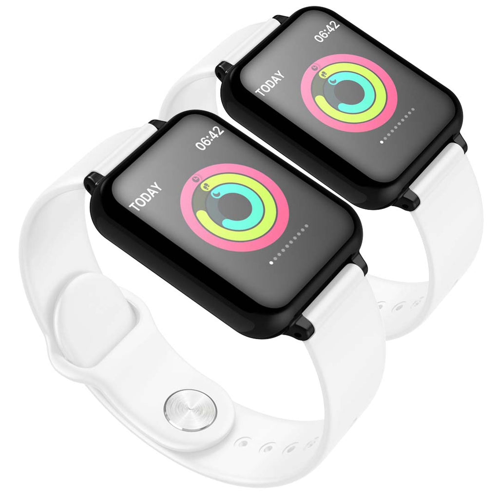 SOGA 2x Waterproof Fitness Smart Wrist Watch Heart Rate Monitor Tracker White-0