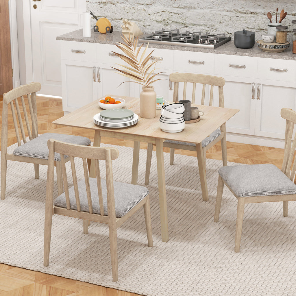 Table de cuisine pliable table à manger pliante avec plateau rabattable en bois pour 2 à 4 personnes bois naturel-6