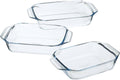 Pyrex optimum oven dish set 2.1 l - 2.9 l - 3.8 l - 31 x 20 x 6 cm - 35 x 32 x 6 cm - 39 x 28 x 7 cm-0