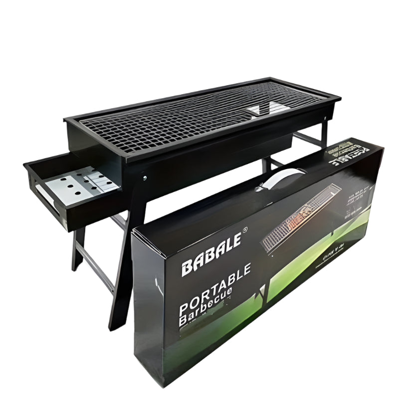 Portable Foldable Charcoal Grill for Outdoor BBQ-0