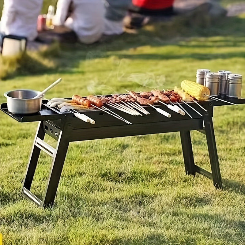 Portable Foldable Charcoal Grill for Outdoor BBQ-3