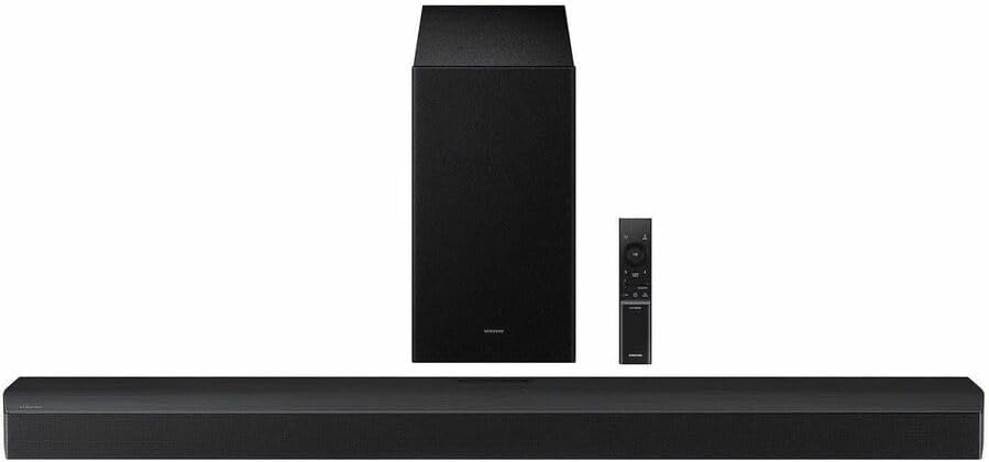 Samsung B-Series Soundbar HW-B550F 2.1 ch DTS Virtual:X Soundbar with Subwoofer (2025 Model) Voice Enhance Mode, Bass Boost, Adaptive Sound