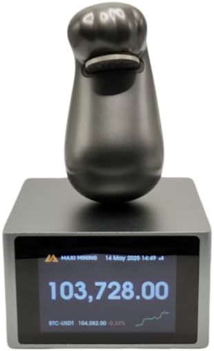 Ny MaxiPaw 1TH/S 25W Bitcoin Miner, BTC Miner med BTC-prismätare i realtid och kryptomaskin med solo-läge, Maxi Miner lågt brus, hem- och kontorsgruvning av OEMGMINER