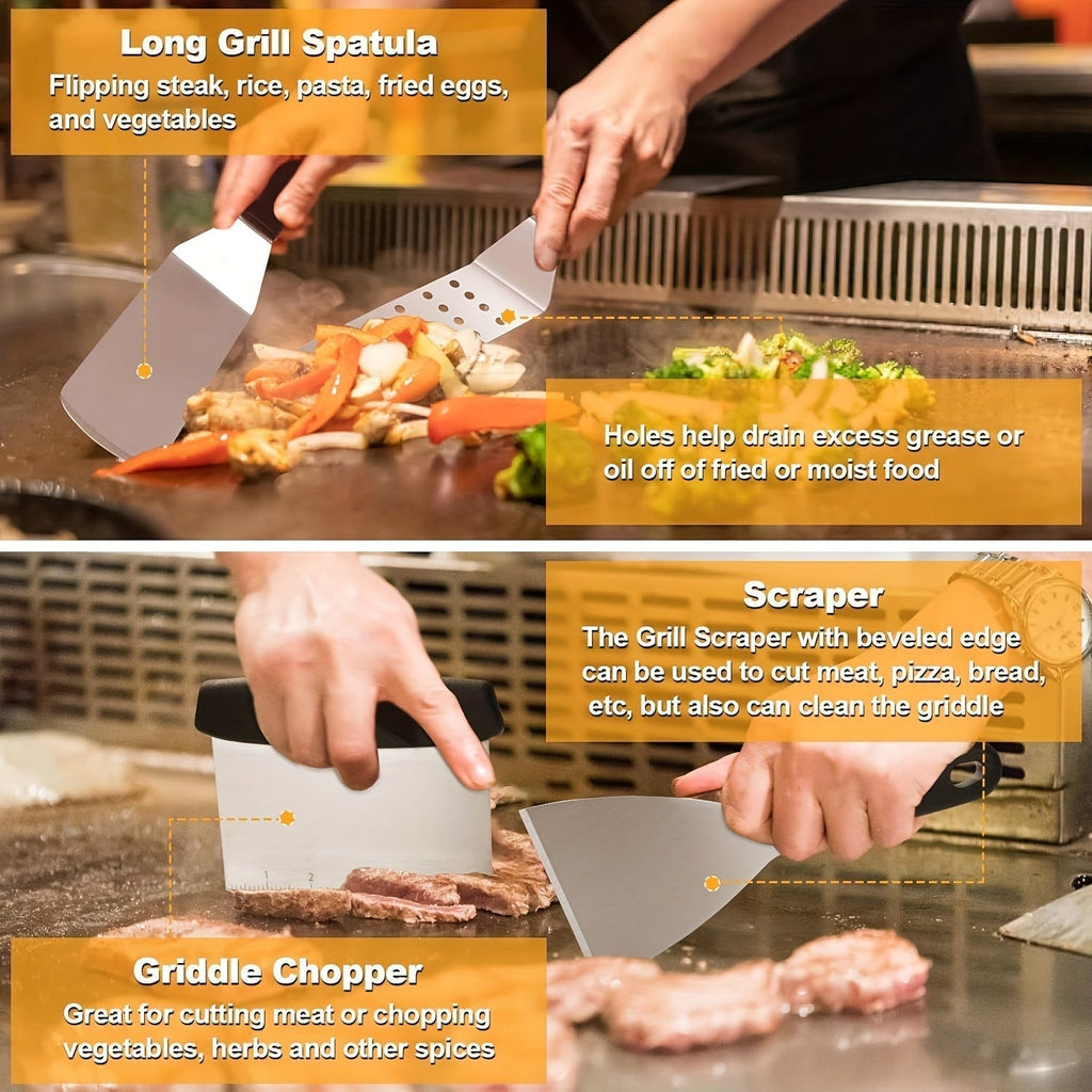 Flat Top Grill Accessories Stainless Steel Set (18pcs)-3