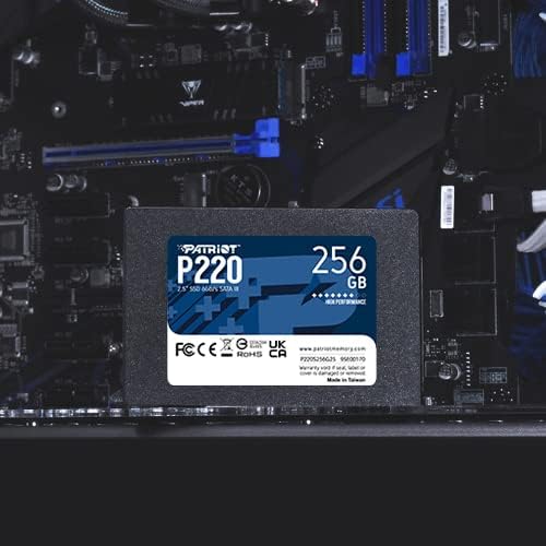 Patriot P220 256GB Intern SSD - SATA 3-2,5 tum - Solid State-enhet - P220S256G25
