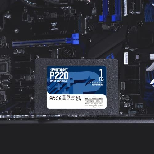 Patriot P220 256GB Intern SSD - SATA 3-2,5 tum - Solid State-enhet - P220S256G25