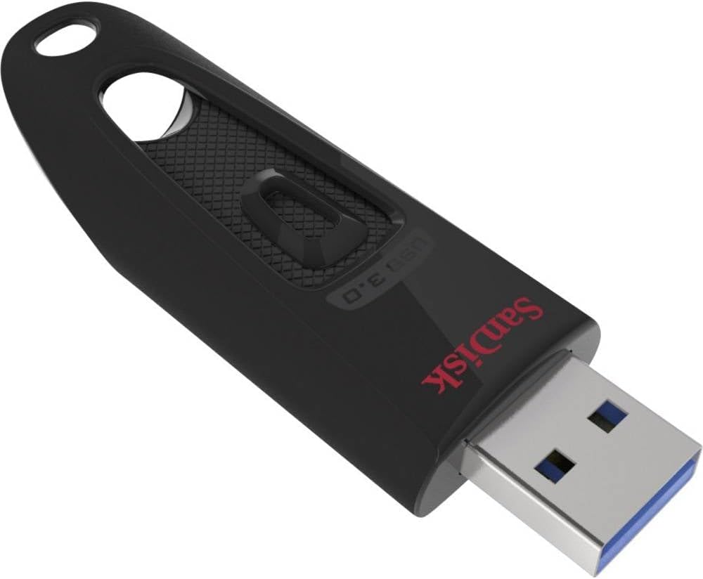 SanDisk Ultra 256GB USB 3.0 Flashminne, Läshastigheter upp till 130 MB/s, Svart