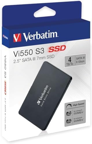 Verbatim Vi560 S3 SSD, intern SSD-enhet med 2 TB datalagring, Solid State Drive med SATA III M.2 2280 och 3D NAND-teknik, svart, perfekt för bärbar dator och Ultrabook