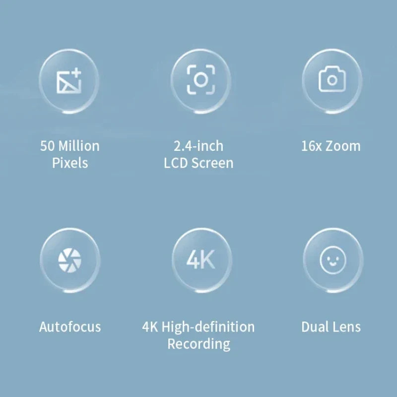 50MP 4K Digital Camera HD Selfie Travel Camera-2