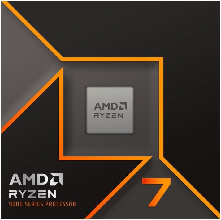 AMD Ryzen 7 9700X (8 kärnor/16 trådar, 65W TDP, AM5-socket, 40MB cache, upp till 5,5 GHz max boost, ingen kylare)