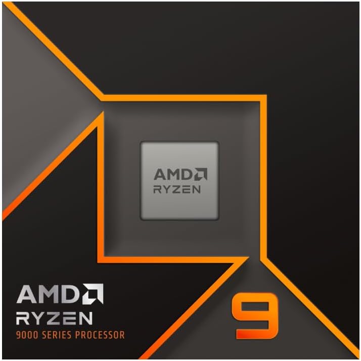 AMD Ryzen 9 9950X (16 kärnor/32 trådar, 170W TDP, AM5-socket, 80MB cache, upp till 5,7 GHz max boost, ingen kylare)