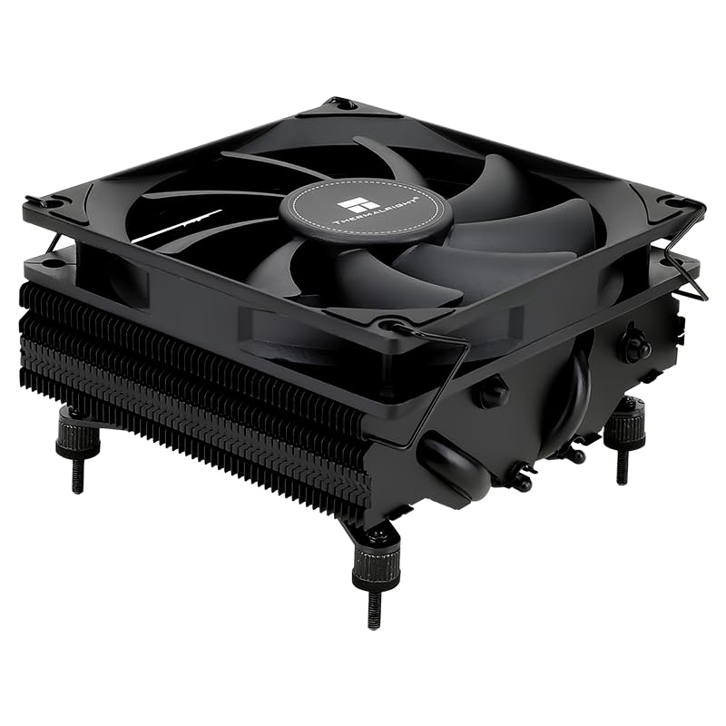 Thermalright TR AXP90-X47 CPU-luftkylare med låg profil, svart CPU-kylare med 90 mm PWM rak fläkt, 4 värmerör, höjd 47 mm, för AMD AM4 AM5/Intel LGA 1700/115X/1851
