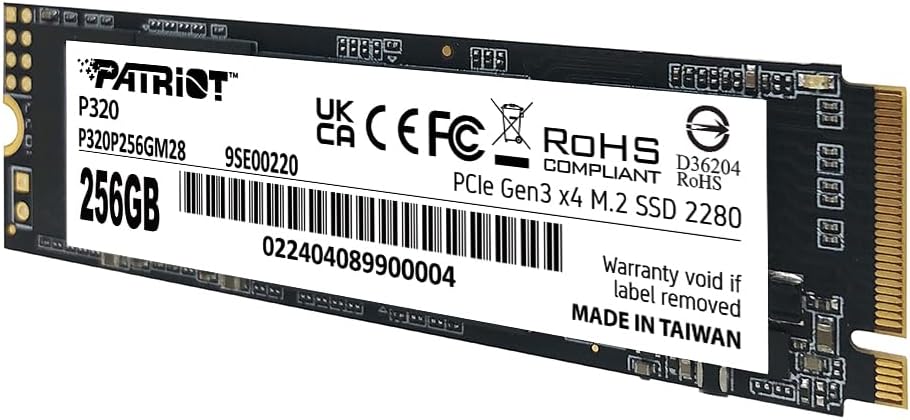 Patriot P320 512GB SSD intern - NVMe PCIe Gen 3x4 - M.2 2280 - Solid State Drive - P320P512GM28