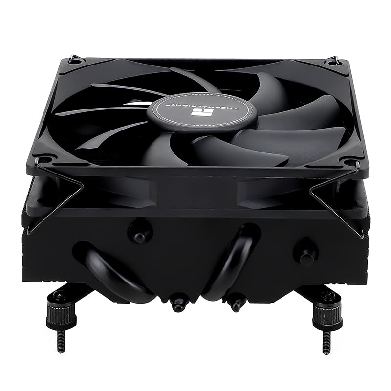 Thermalright TR AXP90-X47 CPU-luftkylare med låg profil, svart CPU-kylare med 90 mm PWM rak fläkt, 4 värmerör, höjd 47 mm, för AMD AM4 AM5/Intel LGA 1700/115X/1851
