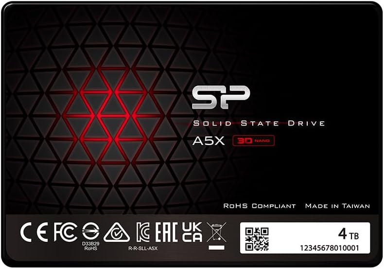 Silicon Power 256GB SSD 3D NAND A5X SLC Cache Performance Boost SATA III 2.5" Internal Solid State Drive SP256GBSS3A55S25AY
