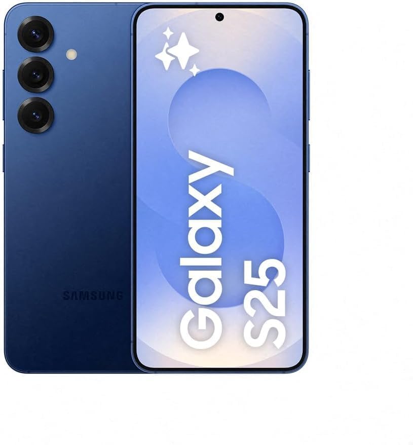 Samsung Galaxy S25 AI Smartphone med Galaxy AI, inget kontrakt, mobiltelefon med Android, 12 GB RAM, 128 GB minne, 50 MP-kamera, marin, 3 års tillverkargaranti [Exklusivt på Amazon]