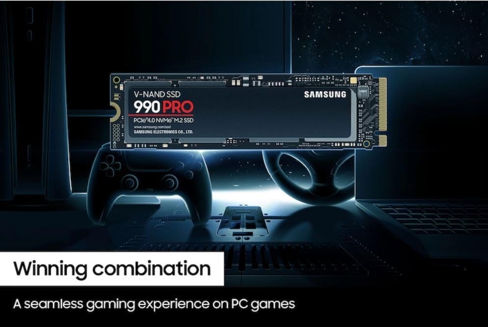 Samsung 990 PRO Heatsink NVMe M.2 SSD, 2 TB, MZ-V9P2T0CW