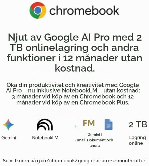 ACER Chromebook 314 (CB314-6H-35T7) 14-tums bärbar dator | Intel Core i3 | 8 GB RAM | 128 GB eMMC | ChromeOS