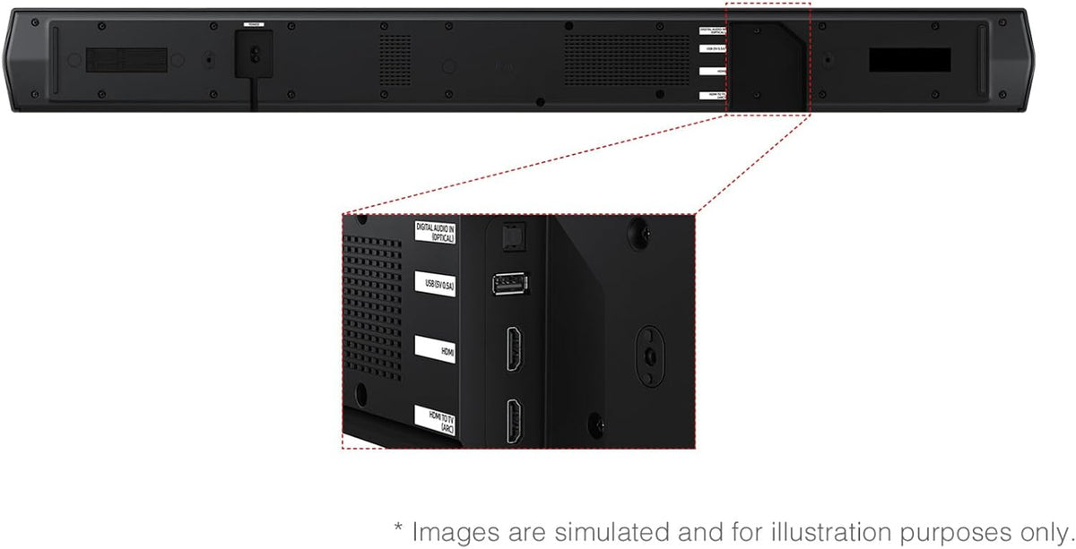 Samsung B-Series Soundbar HW-B550F 2.1 ch DTS Virtual:X Soundbar with Subwoofer (2025 Model) Voice Enhance Mode, Bass Boost, Adaptive Sound