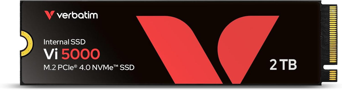 Verbatim Vi560 S3 SSD, intern SSD-enhet med 2 TB datalagring, Solid State Drive med SATA III M.2 2280 och 3D NAND-teknik, svart, perfekt för bärbar dator och Ultrabook