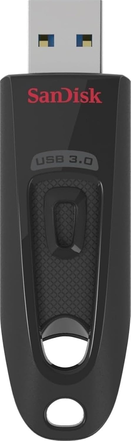 SanDisk Ultra 128 GB, USB 3.0 flash drive, with up to 130 MB/s read speed, Black