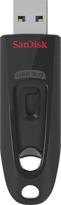 SanDisk Ultra 128 GB, USB 3.0 flash drive, with up to 130 MB/s read speed, Black