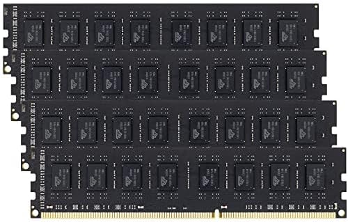 Timetec 32 GB kit (4 x 8 GB) DDR3 1 333 MHz PC3-10600 icke-ECC obuffrad 1,5 V CL9 2Rx8 Dual Rank 240 Pin UDIMM PC-stationär datorminne RAM-modul-uppgradering
