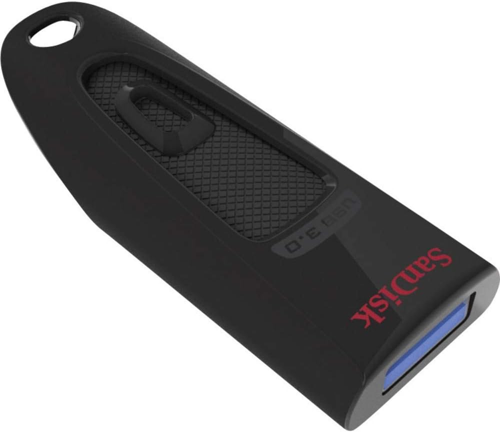 SanDisk Ultra 128 GB, USB 3.0 flash drive, with up to 130 MB/s read speed, Black