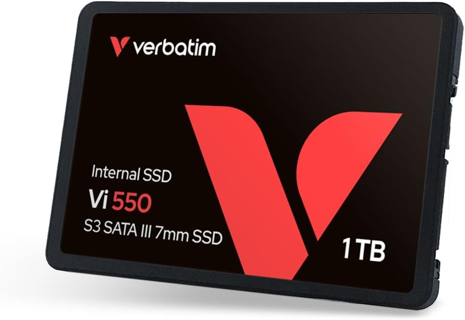Verbatim Vi560 S3 SSD, intern SSD-enhet med 2 TB datalagring, Solid State Drive med SATA III M.2 2280 och 3D NAND-teknik, svart, perfekt för bärbar dator och Ultrabook