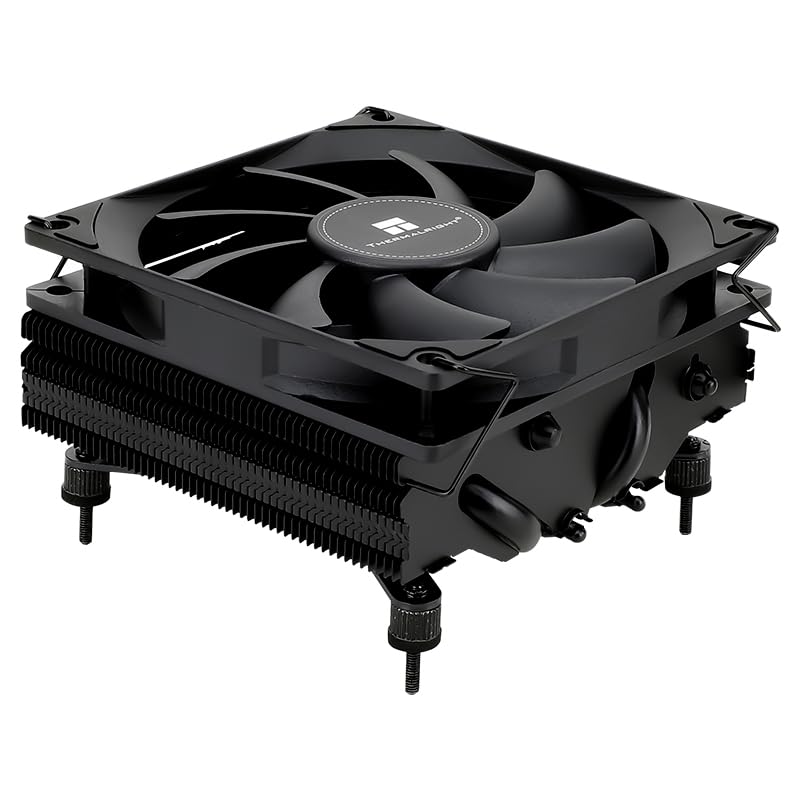 Thermalright TR AXP90-X47 CPU-luftkylare med låg profil, svart CPU-kylare med 90 mm PWM rak fläkt, 4 värmerör, höjd 47 mm, för AMD AM4 AM5/Intel LGA 1700/115X/1851