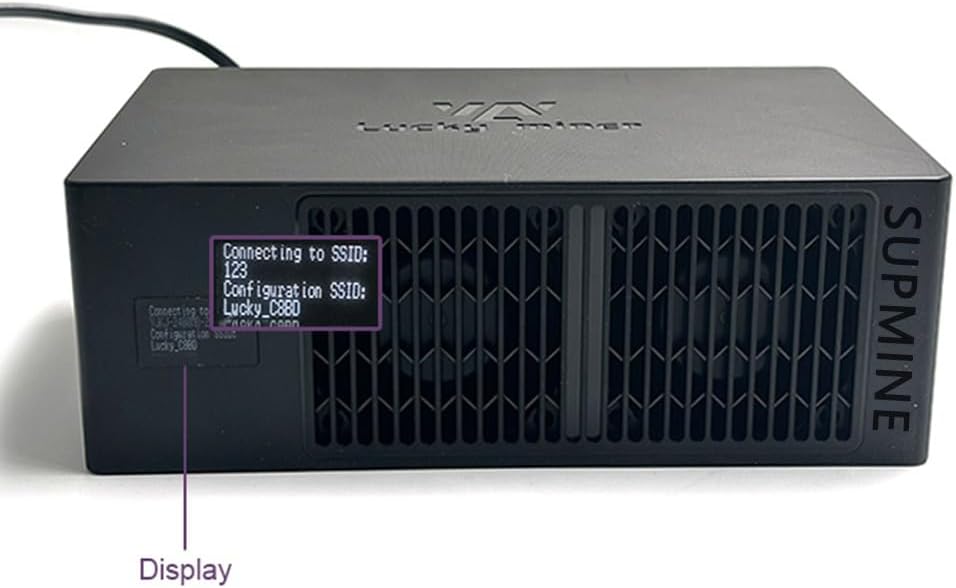Lucky Miner LV08-4.2TH/s Bitcoin Miner 120W SHA-256 ASIC BM1366 Chip 2.4G WiFi stöder 42 mynt (BTC/BSV) gruvoptimerad