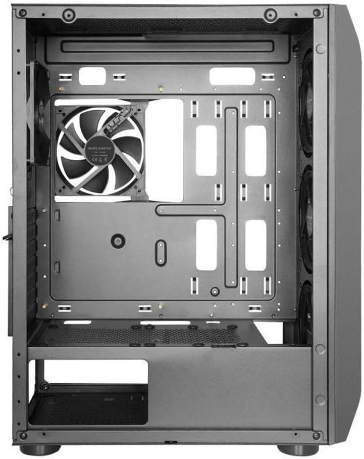 Mars Gaming MC-NOVA, Custom XXL E-ATX Gaming Tower, flyg- och rymdfartsaluminium, helt dubbelfönster härdat glas, Dual Chamber Construction, USB-C