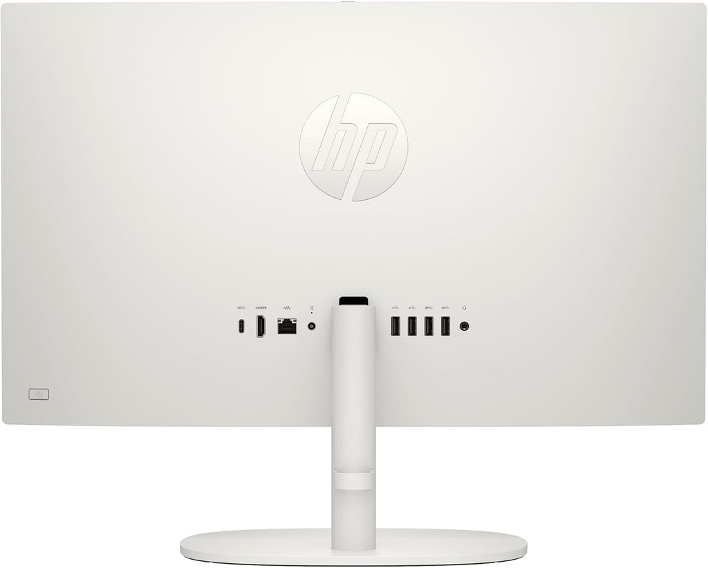 HP All-in-One 22-dg0038ns 21,5-tums dator (Intel N100, 8 GB RAM, 256 GB SSD, Intel UHD Graphics, FreeDos) – vitt – spanska Qwerty-tangentbord
