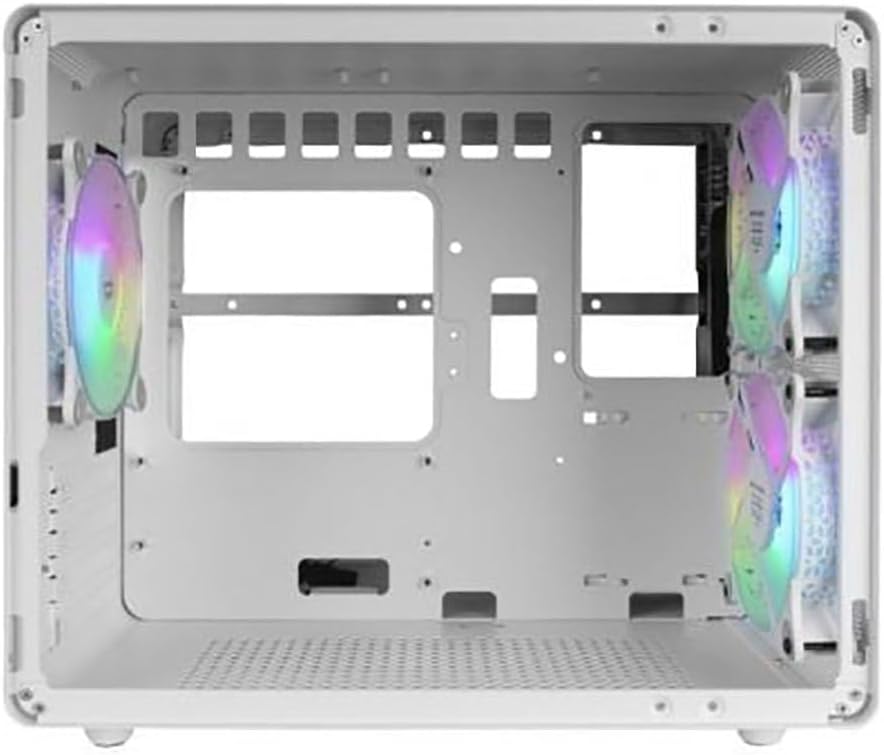 Mars Gaming MC-S1 svart, kompakt Micro-ATX Gaming PC-hölje, ARGB belysning 12 lägen, FRGB-fläkt, Full Side Window, MCS1