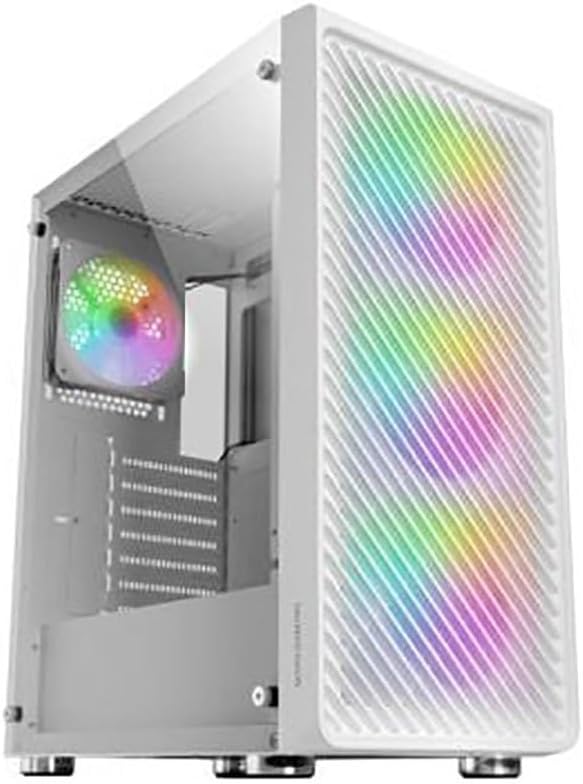 Mars Gaming MC-S1, ultrakompakt Micro-ATX PC-fodral, ARGB frontbelysning 12 lägen, FRGB-fläkt, spelfodral för helsidofönster, stöder vätskekylare upp till 120 mm, rosa