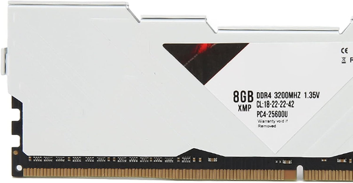 SUNGOOYUE 8GB DDR4 RAM 3200MHz Desktop Memory Module, 2x8GB Kit med Aluminiumfodral för Speldator, CL18 22 22 42, 1,35V (Svart)