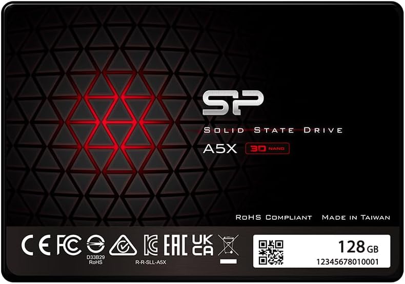 Silicon Power 256GB SSD 3D NAND A5X SLC Cache Performance Boost SATA III 2.5" Internal Solid State Drive SP256GBSS3A55S25AY