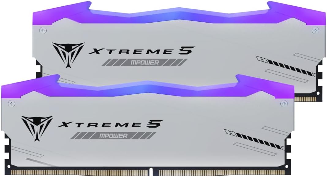Patriot Viper Xtreme 5 MPower DDR5 RGB RAM 32GB (2X16GB) 6000MT/s CL30 UDIMM Stationär Speldator Arbetsminneskit - PVXR532G60C30KM