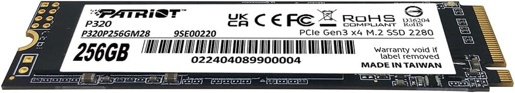 Patriot P320 512GB SSD intern - NVMe PCIe Gen 3x4 - M.2 2280 - Solid State Drive - P320P512GM28