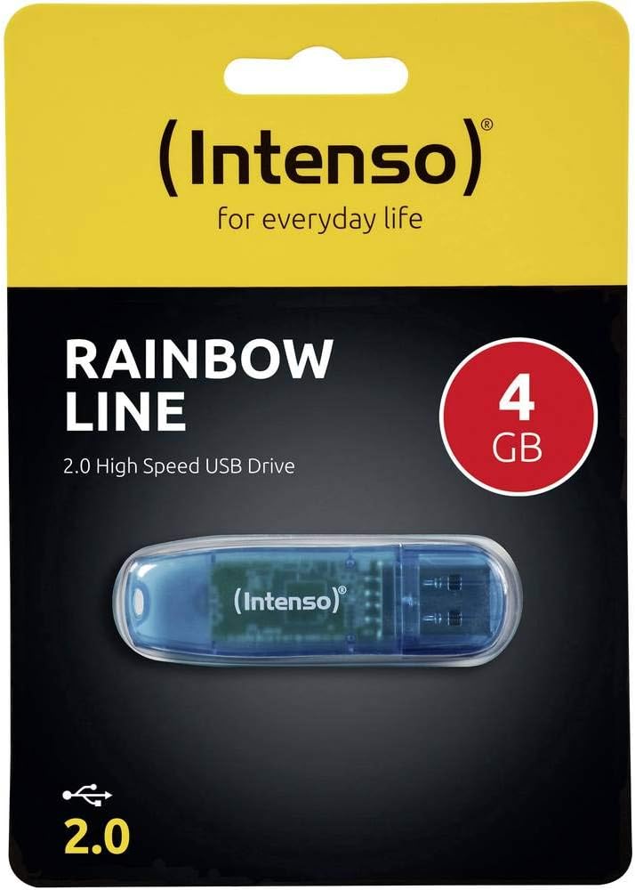 Intenso 3502470 Rainbow USB-minne, 16GB, Svart