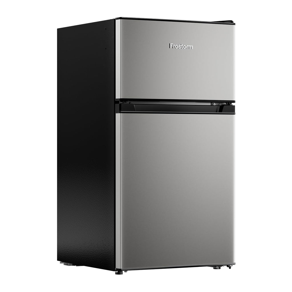 3.2 Cu Ft Mini Fridge with Freezer, Single Door Upright Freezer