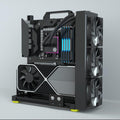 PC kreativ monteringsram testbänk, öppen luft ramfodral, gör-det-själv dator moderkort fodral ställ, ITX ATX MATX/EATX öppen aluminium ram chassi (EATX)