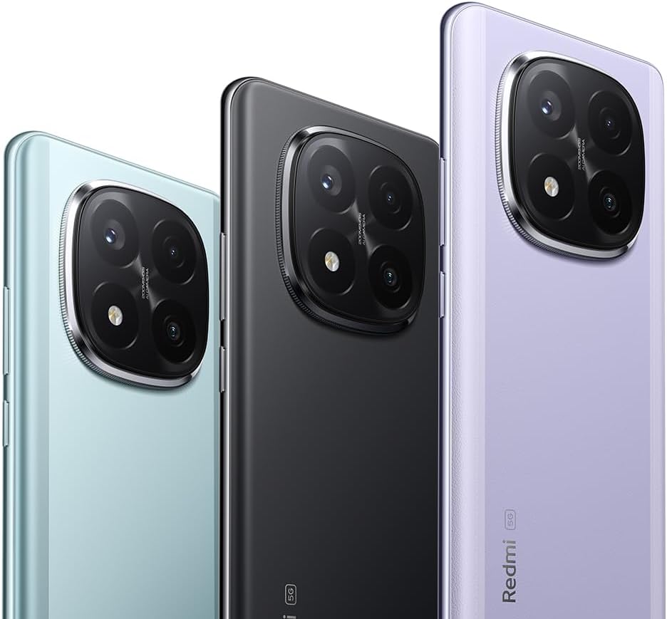 Xiaomi Redmi Note 14 5G Smartphone, 8+256 GB, lila, 108 MP AI-kamerasystem, 5 500 mAh batteri, 120 Hz ögonvårdsdisplay, AI-funktioner (laddare ingår inte)