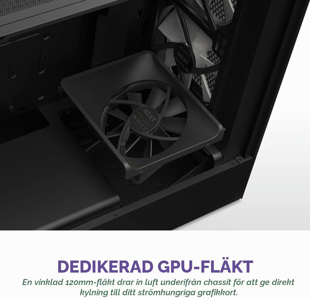 NZXT H5 Flow RGB - Kompakt Mid-Tower ATX PC-chassi - Svart