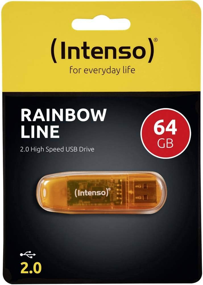 Intenso 3502470 Rainbow USB-minne, 16GB, Svart
