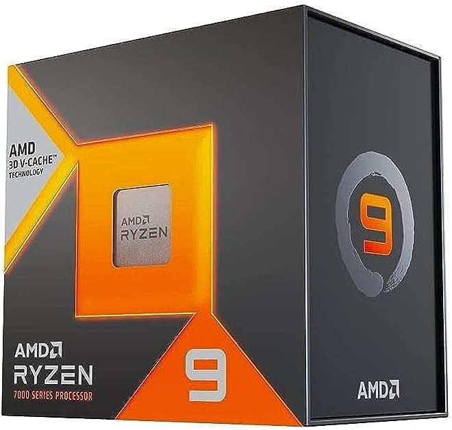 AMD Ryzen 9 7950X3D-processor med 3D-V-cache-teknik (integrerad grafikradion, 16 kärnor/32 trådar, 120W TDP, Socket AM5, 144MB cache, upp till 5,7 GHz frekvens boost, ingen fläkt)