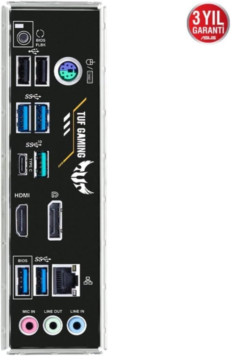Asus TUF Gaming B450-Plus II moderkortsbas AM4 (ATX, AMD Ryzen, DDR4-minne, M.2, USB 3.1 Gen1+ Gen2, Aura Sync, Ai brusreducerande mikrofon)