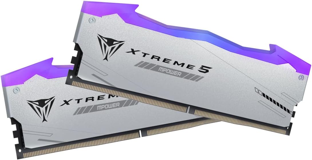 Patriot Viper Xtreme 5 MPower DDR5 RGB RAM 32GB (2X16GB) 6000MT/s CL30 UDIMM Stationär Speldator Arbetsminneskit - PVXR532G60C30KM