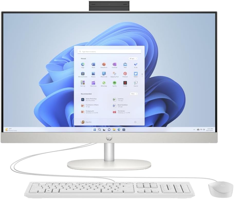 HP All-in-One PC 27-cr0111ng [68,5cm (27") FHD-Display, Ryzen 3 7320U, 8GB RAM, 512GB SSD, DOS]