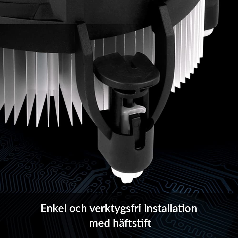 ARCTIC Alpine 17 - CPU-kylare, 92 mm PWM-fläkt, radiell kylfläns, datorchassi, toppfläkt, chassi fläkt, Intel LGA1851 & LGA1700, 4-stiftskontakt, 100-2000 RPM